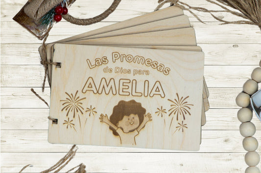 Personalized Children's Promise Book Español | Baby Gift for Girl | God's Promises | Baby 1st Birthday | Something to Read | Christian Gift